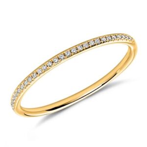 Alliancering i 18 kt. Guld med Diamanter - 0,08 ct.