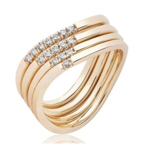 BARTOLI Elegance - Allianceringe 14 kt. Guld - 0,16 ct.