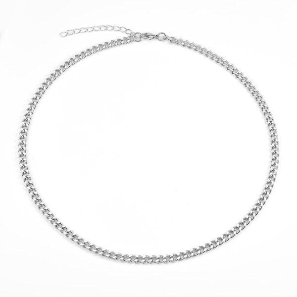 Baía Jewellery - Panser Facet halskæde, 45-50 cm Rustfrit stål