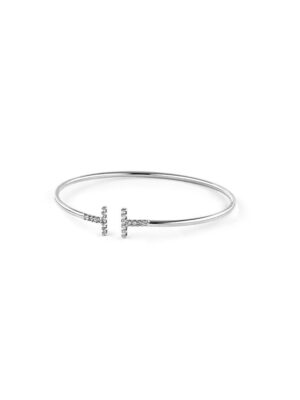 DAISY CRYSTAL BANGLE SILVER