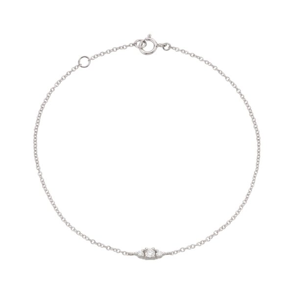 Diamond Collection by Vibholm - Armbånd, 0,12 ct. w/si, 19 cm 14 kt. hvidguld