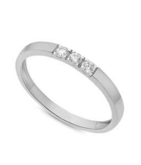 Diamond Collection by Vibholm - Diamantring 0,09 ct. 14 kt. hvidguld