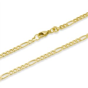 Figaro armbånd i 8 kt. Guld - 2,8 mm og 19 cm