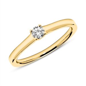 Forlovelsesring i 14 kt. Guld med Diamant - 0,15 ct.