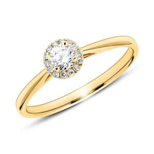 Forlovelsesring i 14 kt. Guld med Diamanter - 0,21 ct.