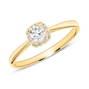 Forlovelsesring i 14 kt. Guld med Diamanter - 0,30 ct.