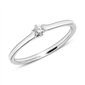 Forlovelsesring i 14 kt. Hvidguld med Diamant - 0,07 ct.