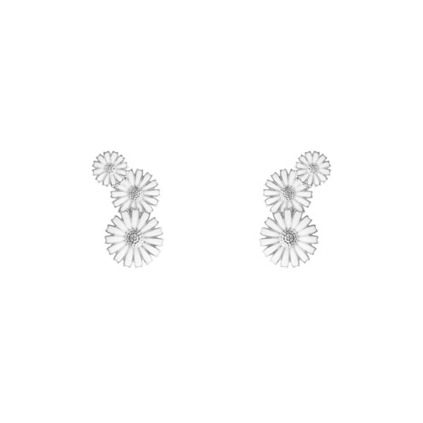 Georg Jensen - Daisy 3 flower ørestikker Sølv sterlingsølv