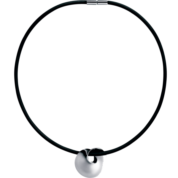 Georg Jensen - Möbius gummi collier m. vedhæng 3536032