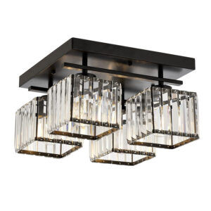 LUMI Figueira da Foz loftlampe - guld krystal og metal