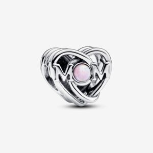 Mom And Heart Sterling Sølv Charm fra Pandora 793233C01