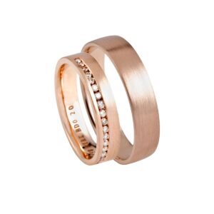 Nordic Rose Vielsesringe 14K Rosaguld