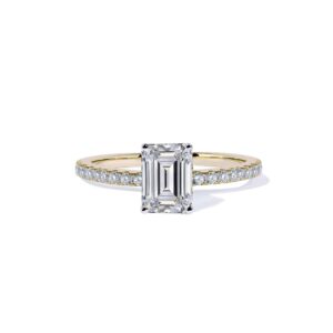 Oxford radiant solitaire ring i forgyldt sterling sølv