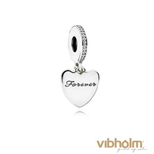 Pandora - I Love You Forever Pendant Charm sterlingsølv/14 karat guld 792042CZ