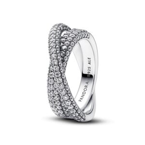 Pandora - Pavé Crossover Dual Band ring Sølv