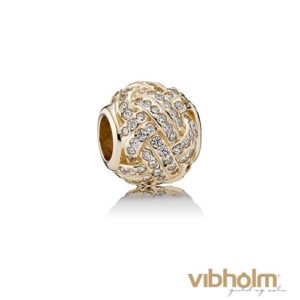 Pandora - Sparkling Love Knot Charm 14 karat guld 750991CZ