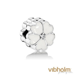 Pandora - White Primrose Clip Charm sterlingsølv 791822EN12