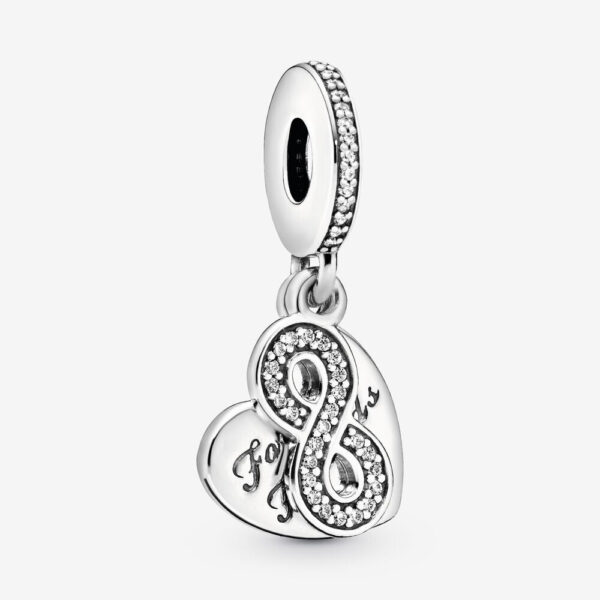 Pandora charm Forever Friends Heart sølv