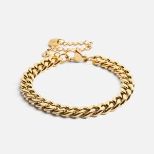 Panser Facet Armbånd 18k Guldbelagt 6mm