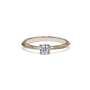 Positano rund diamant solitaire forlovelsesring i guld