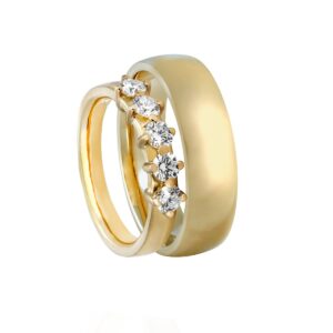 Simply Line Vielsesringe 14K Guld