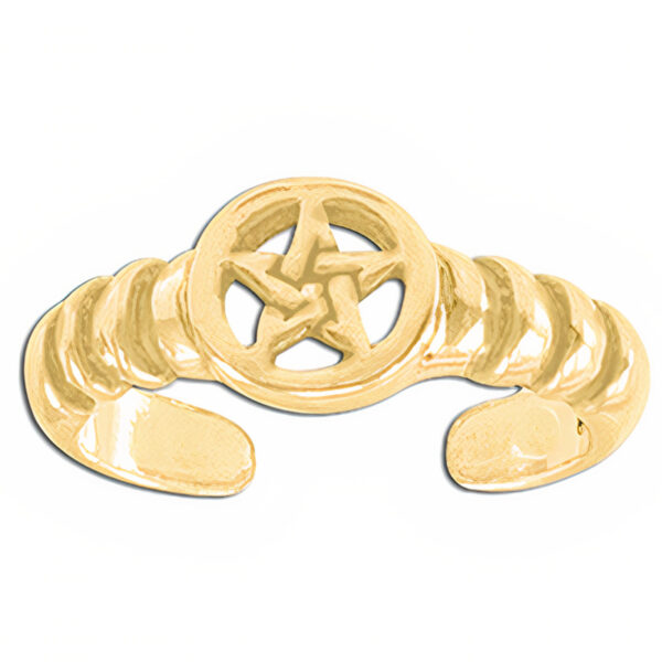 Tåring med Pentagrammet - Forgyldt - 14 karat guld