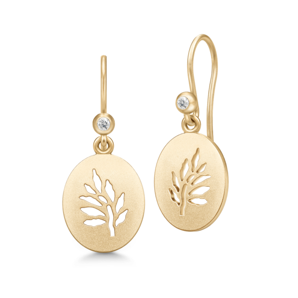 Tree of Life Signet Earrings Clear