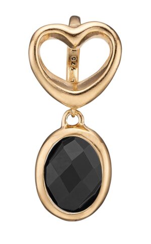 Christina open onyx heart charm - 610-G63BLACK