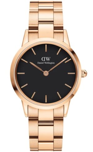 Daniel Wellington 32 Mm Iconic Link Rose Black Dameur ADW00100212