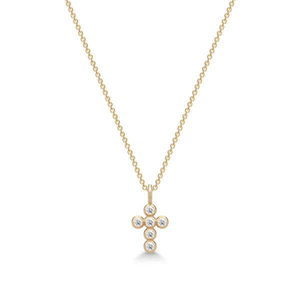 Diamond Cross and Classic Necklace Look Top Wesselton Diamond