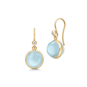 Prime Earrings Milky Aqua