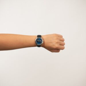 CAVI Watches - Leo ur m. sort rem, blue Stål Rustfrit