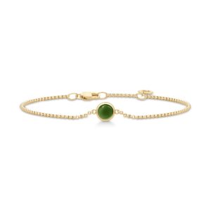 Primini Moss Green Forgyldt Sølv Armbånd fra Julie Sandlau med Krystal