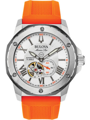 Bulova 98A226 Herreur Marine Star Ur med orange rem