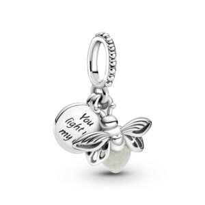 Pandora Firefly Charm i Sterling Sølv med Glas 799352C01