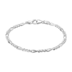 BNH - Figaro armbånd, 0,85 mm / 18,5 cm Sølv sterlingsølv