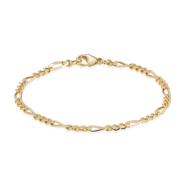 BNH - Figaro armbånd, 1,35 mm / 18,5 cm 8 kt. guld