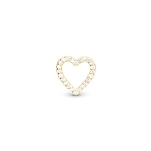 Christina Design London Jewelry & Watches - Shimmery Heart charm, 4 mm Forgyldt sølv