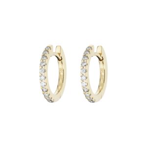 Aveny LUXURY - Click creoler, 9mm, 0,22ct. 14 kt. guld