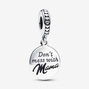 Moments Mama Engravable Dangle Sterling Sølv Charm fra Pandora