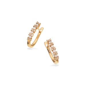 Scrouples - Dazzling clip creoler m. 0,20 ct, 15x14mm 14 kt. guld