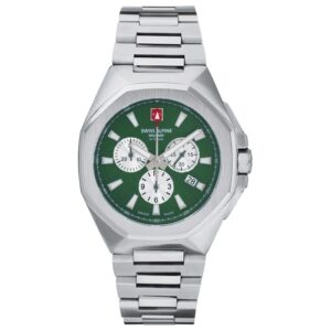 Swiss Alpine Milietary Typhoon chronograph Steel Green