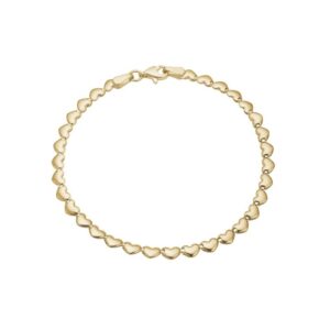 Aagaard - Armbånd i 8kt. guld m. små hjerter