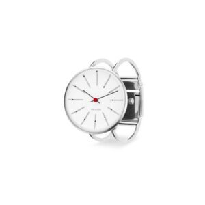 Arne Jacobsen - Bankers Ur Bangle -Ø40 - Hvid urskive, stål bangle