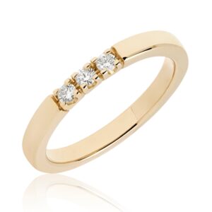 BARTOLI Alliancering i 14 kt. Guld med Diamanter - 0,15 ct.