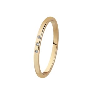 BARTOLI Colibri vielsesring i Guld med Diamanter 0,03 ct. - 1,5 mm