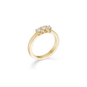 CROWN ALLIANCE Ring I 14 kt. Guld med 3 brillanter på i alt 0,27 ct.