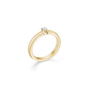 CROWN ALLIANCE Ring I 14 kt. Guld med brillant på 0,09 ct.