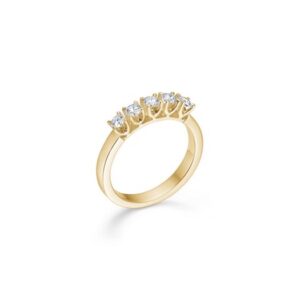 CROWN Alliance Ring I 14 kt. Guld med 5 x brillanter på i alt 0,45 ct.