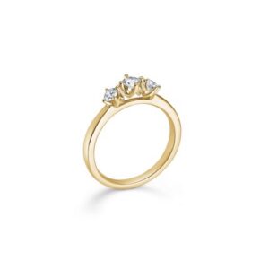 CROWN Trinity ring i 14kt. guld m. 0,34ct.